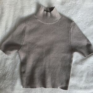 Zara Light Gray Turtleneck Sweater